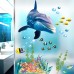 3D Dolphin Wall Sticker Ocean Waterproof Bathroom Kitchen Decal Mural For Kids   153084786417
